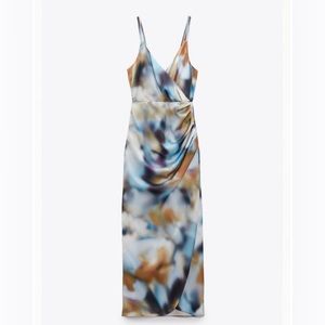 NEW Zara Tie Dye Print Slip Dress